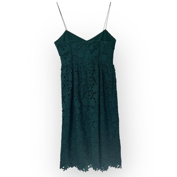 Club Monaco Green Lace Midi Dress Size 4 - Picture 10 of 12